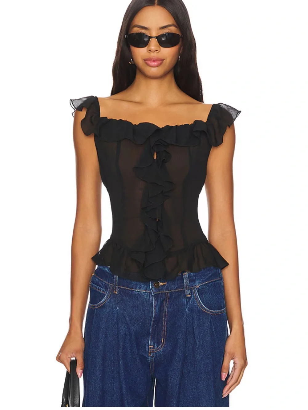 Timeless Ruffle Top in Onyx
LIONESS - Picture 2 of 6